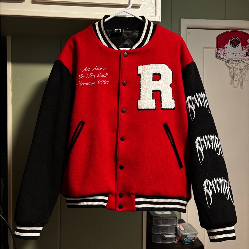 Revenge Varsity Jacket Red (L) Rare Authentic